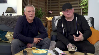 (L-R): Bez and Shaun Ryder, from the Happy Mondays and Black Grape, on Channel 4's Gogglebox